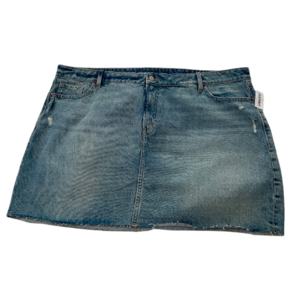 28W Plus Size Old Navy Denim Mini Skirt in Medium Wash - Picture 14 of 16